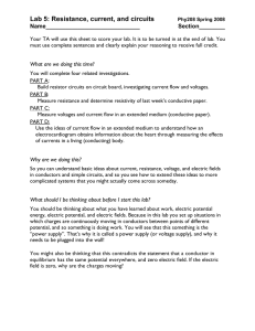 Lab 5: Resistance, current, and circuits