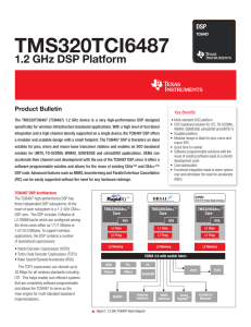 TMS320TCI6487 1.2 GHz DSP Platform Product Bulletin (Rev. B