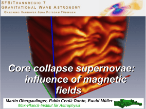 Core collapse supernovae: influence of magnetic fields
