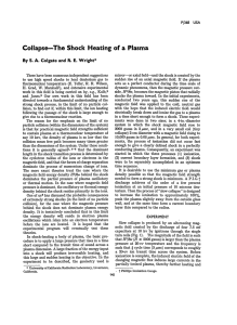 Collapse—The Shock Heating of a Plasma