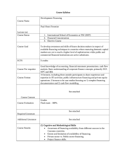 Course Syllabus Course Name Development Financing Lecture (es