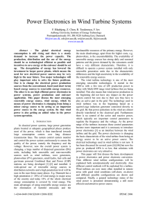 Power Electronics in Wind Turbine Systems