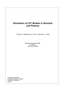 Simulation of LET Models in Simulink and Ptolemy