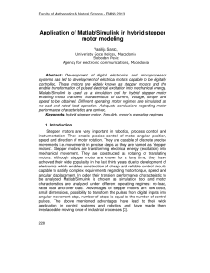 Application of Matlab/Simulink in hybrid stepper motor modeling