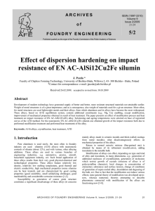 Effect of dispersion hardening on impact resistance of EN AC