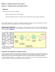 Reactive Power and Voltage Control