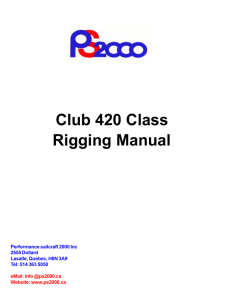 Rigging Manual PS2000 - Club 420 Association