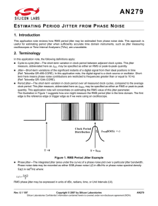 Estimating Period Jitter from Phase Noise -- AN279