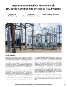 Implementing Lockout Function with IEC 61850