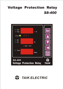 Voltage Protection Relay S8-400 TAIK