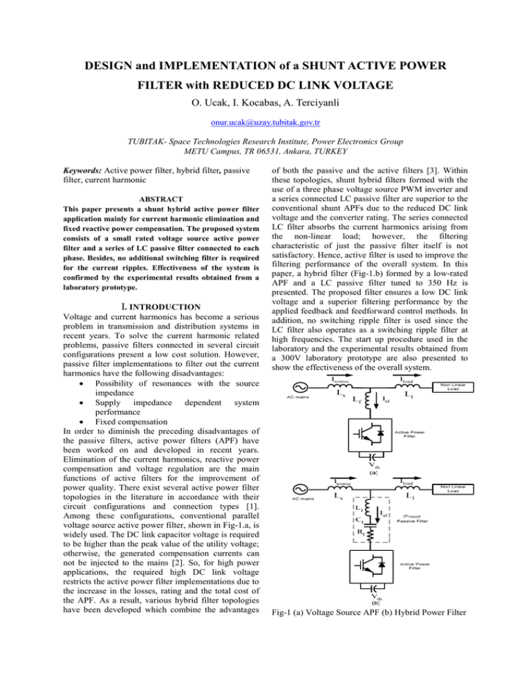 DESIGN and IMPLEMENTATION of a SHUNT ACTIVE