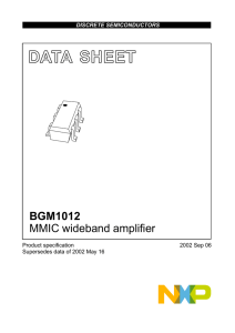 BGM1012 MMIC wideband amplifier