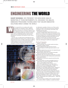 ENGINEERING THE WORLD Contributed Article