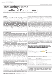 Measuring home broadband performance