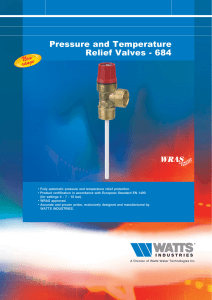 Pressure and Temperature Relief Valves - 684