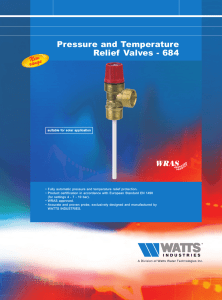 Pressure and Temperature Relief Valves - 684