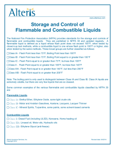 Storage and Control of Flammable and Combustible