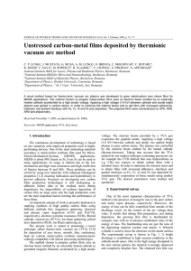 Unstressed carbon-metal films deposited by thermionic vacuum arc