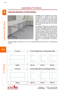 Laboratory Furniture C -F ram es Laboratory B enches