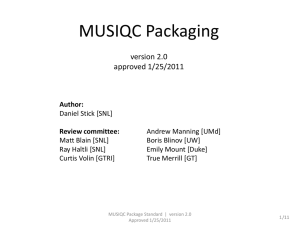MUSIQC Packaging