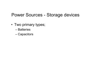 Power Sources - Storage devices