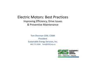 AEE Chapter Meeting Presentation 091814_Best Practices Motors