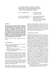 Three-Phase Induction Generator Feeding a Single