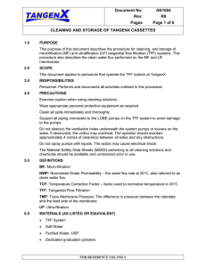 Document No: AN1004 Rev: R0 Pages Page 1 of 6 CLEANING AND