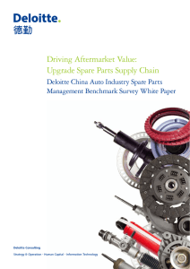 Driving Aftermarket Value: Upgrade Spare Parts Supply
