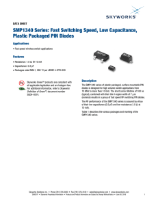 SMP1340 Series: Fast Switching Speed, Low Capacitance, Plastic