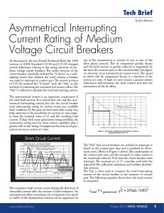Asymmetrical Interrupting Current Rating of Medium Voltage Circuit