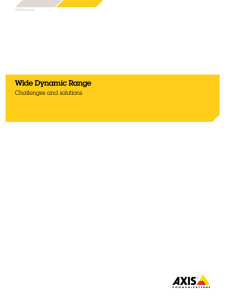 Wide Dynamic Range - Axis Communications