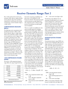 Receiver Dynamic Range: Part 2