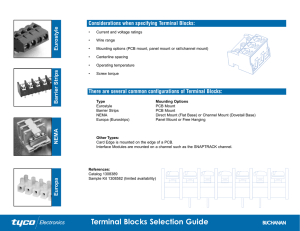 Terminal Blocks Selection Guide