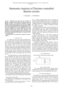 Harmonics Analysis of Thyristor controlled Reactor circuits