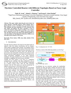 Thyristor Controlled Reactor with Different Topologies Based on