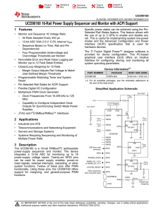 UCD90160 16-Rail Power Supply Sequencer