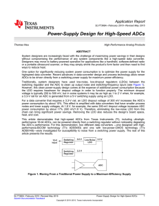 Power-Supply Design for High-Speed ADCs