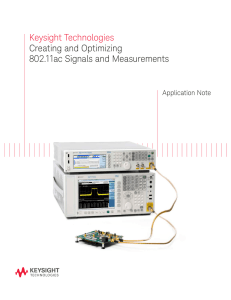 Keysight Technologies Creating and Optimizing 802.11ac Signals