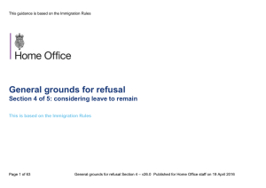 General grounds for refusal
