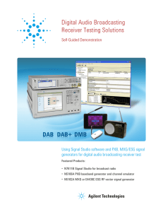 Digital Audio Broadcasting Receiver Testing Solutions
