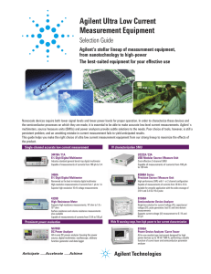 Agilent Ultra Low Current Measurement Equipment