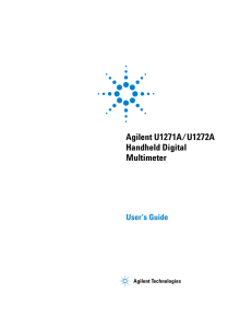 Agilent U1271A/U1272A Handheld Digital Multimeter