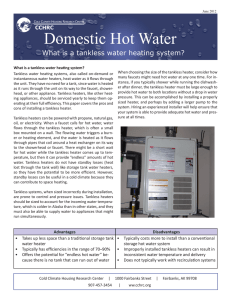 Domestic Hot Water - the Cold Climate Housing Research Center