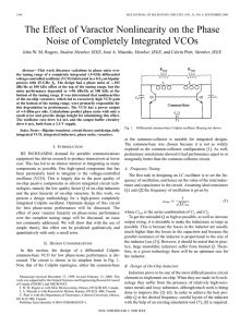 The effect of varactor nonlinearity on the phase noise of completely