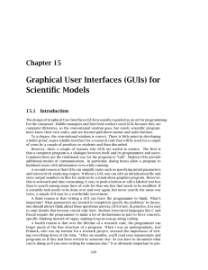 Graphical User Interfaces (GUIs) for Scientific Models