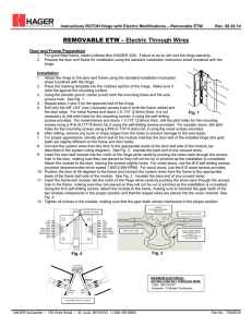 REMOVABLE ETW – Electric Through Wires