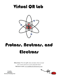 Virtual QR Lab - Protons, Neutrons, and Electrons