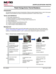 Plastic Package Device Thermal Resistance