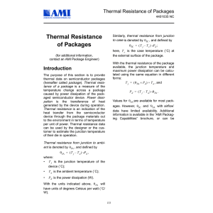 Thermal Resistance of Packages